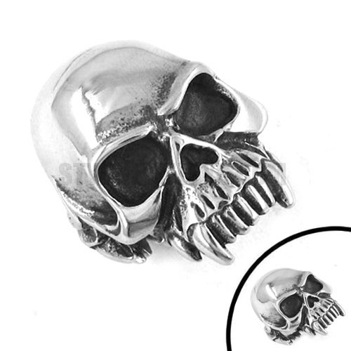 Stainless steel ring skull tribal ring mens ring SWR0173 - Click Image to Close